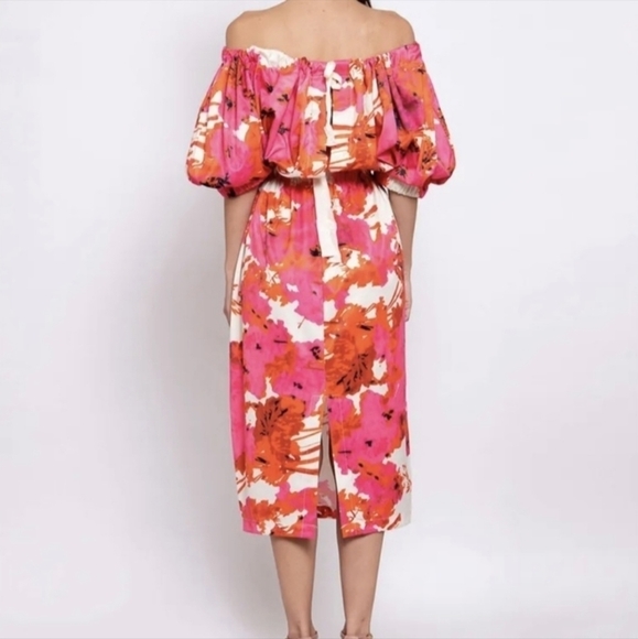 NWT Souk + Sepia x Xiarichanming Off The Shoulder Floral Dress M - Picture 11 of 11